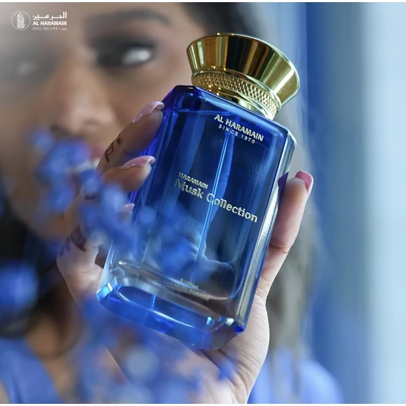 Al Haramain Musk Al Haramain Eau de Parfum uniszex 100 ml - elegáns, minimalista üvegben, amely letisztult stílusával férfiak és nők számára egyaránt tökéletes választás.