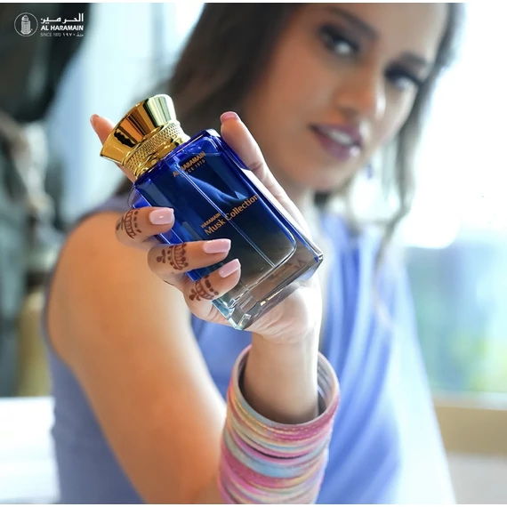 Al Haramain Musk Al Haramain Eau de Parfum uniszex 100 ml - elegáns, minimalista üvegben, amely letisztult stílusával férfiak és nők számára egyaránt tökéletes választás.